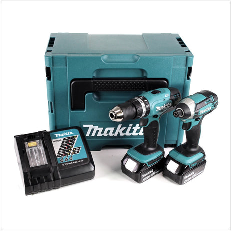 Makita DHP 453 Akku Schlagbohrschrauber 18 V 42Nm + DTD 152 Schlagschrauber 18V 165Nm + 2x Akkus 4,0Ah + Ladegerät im Makpac - Toolbrothers