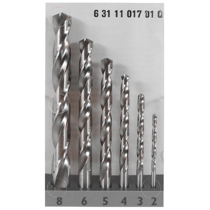 FEIN HSS Spiralbohrer Set Cobalt 5% 2-8 mm 6-teilig ( 63111017010 ) - Toolbrothers
