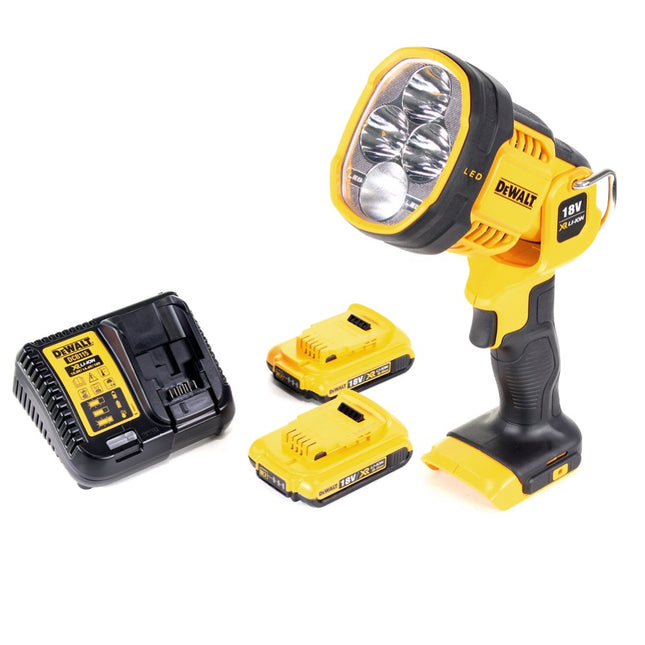 DeWalt DCL 043 Akku LED Lampe 18 V 1000 lm + 2x Akku 2,0 Ah + Ladegerät - Toolbrothers