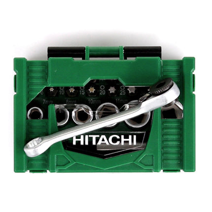 Hitachi 24 tlg. Bit & Stecknüsse Set inkl. Mini-Ratsche in Bitbox ( 40030020 ) - Toolbrothers
