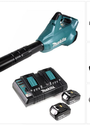 Makita DUB 362 PM Akku Laubbläser 36V + 2x Akkus 4,0 Ah + Doppellladegerät - Toolbrothers