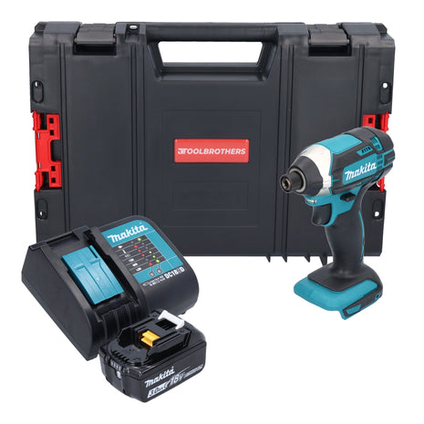 Makita DTD 152 SF1J-R Akumulatorowy klucz udarowy 18 V 165 Nm 1/4" + 1x akumulator 3,0 Ah + ładowarka + RHINO