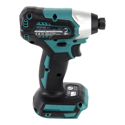 Makita DTD 155 SFJ-R Akku Schlagschrauber 18V 140Nm Brushless + 2x Akku 3,0 Ah + Ladegerät + RHINO