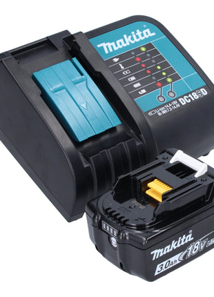 Makita DTD 157 SF1J-R Atornillador de impacto inalámbrico 18 V 140 Nm 1/4" sin escobillas + 1x batería 3,0 Ah + cargador + RHINO