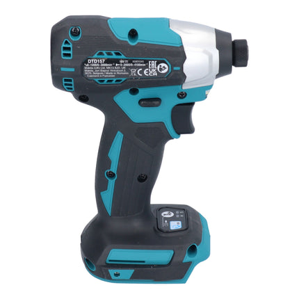 Avvitatore a impulsi a batteria Makita DTD 157 SFJ-R 18 V 140 Nm 1/4" brushless + 2x batteria ricaricabile 3,0 Ah + caricabatterie + RHINO