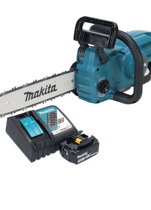 Motosierra a batería Makita DUC 357 RFX3 18 V 35 cm sin escobillas + 1x batería 3,0 Ah + cargador