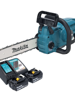 Makita DUC 357 RM2X3 Akku Kettensäge 18 V 35 cm Brushless + 2x Akku 4,0 Ah + Ladegerät