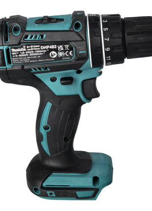 Makita DHP 482 SFJ-R cordless impact drill 18 V 62 Nm + 2x rechargeable battery 3.0 Ah + charger + RHINO