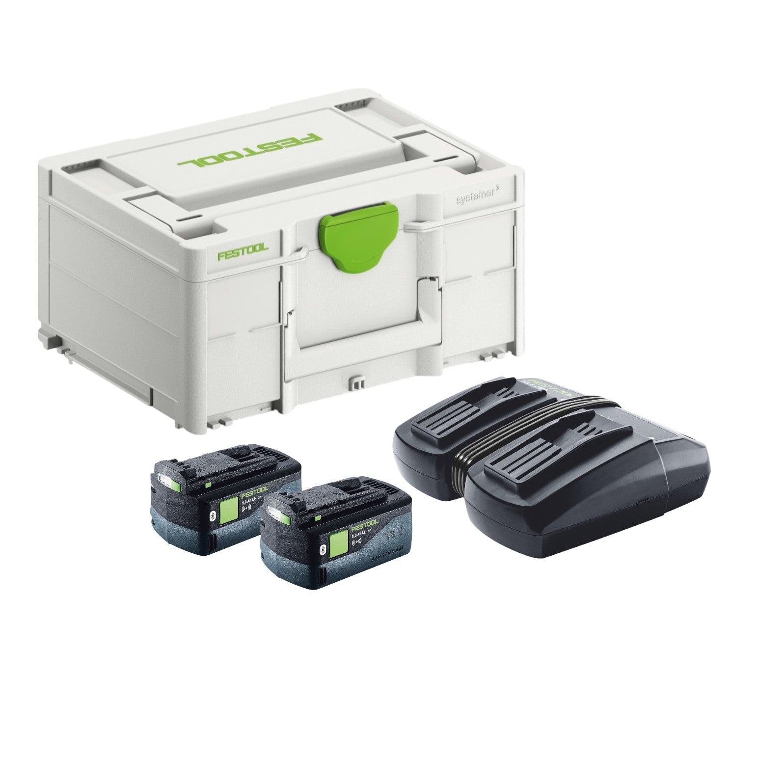 Festool Energie Set SYS 18V 2x5 0 TCL 6 DUO 577707 2x Akku 5 0 Ah TCL 6 DUO Ladegeraet Systainer 0 - toolbrothers
