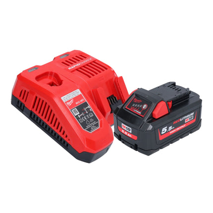 Milwaukee M18 FBTS75-551X Akumulatorowa szlifierka taśmowa 18 V 75 x 457 mm bezszczotkowa + 1x akumulator 5,5 Ah + ładowarka + skrzynka HD