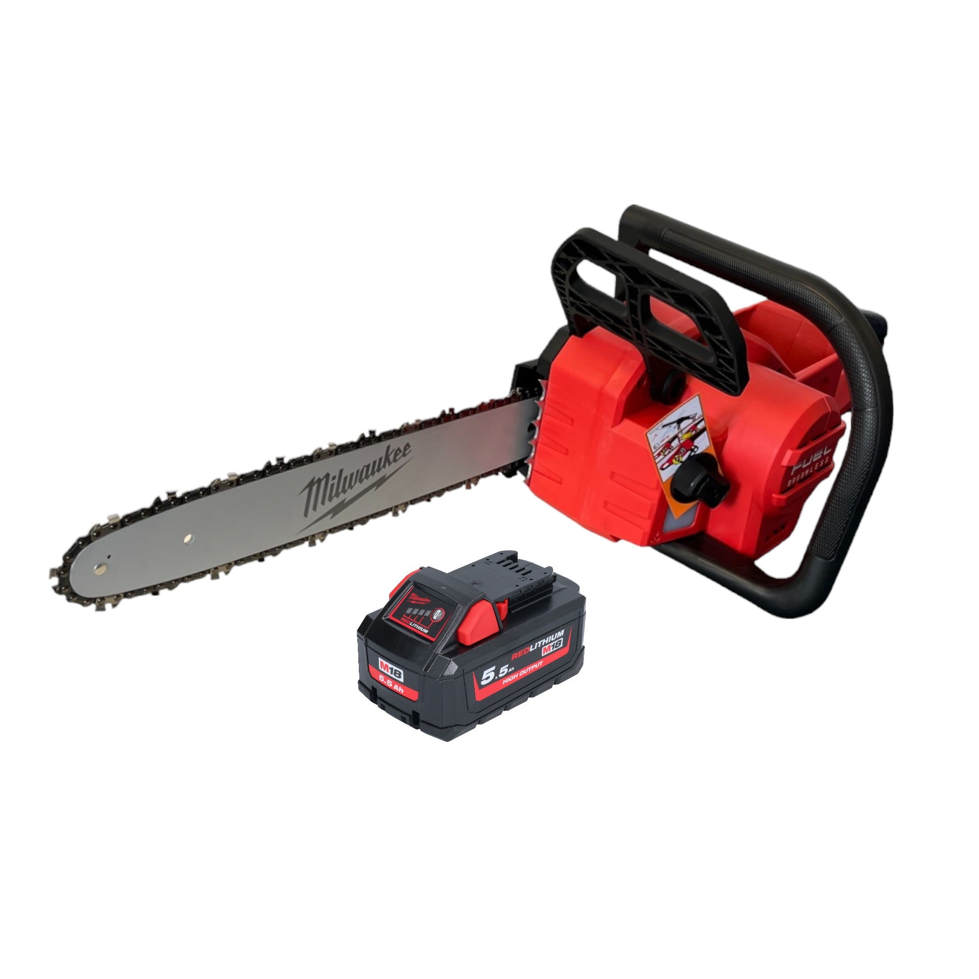 Milwaukee M18 FCHS 551 Akku Kettensaege 18 V 40 cm Brushless 1x Akku 5 5 Ah ohne Ladegeraet 0 - toolbrothers