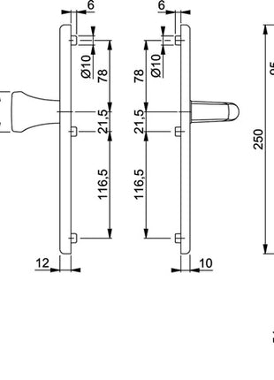 HOPPE Mobili di sicurezza London 78G/2221/2410/113 Alluminio F1 ( 3000209900 )