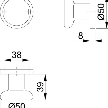 Gałka drzwiowa HOPPE 54/11 aluminium F1 ( 3000252022 )