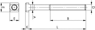 Vite AMF con cava a T DIN 787 con cava a T 14 mm M12 Lunghezza 50 mm ( 4000833316 )