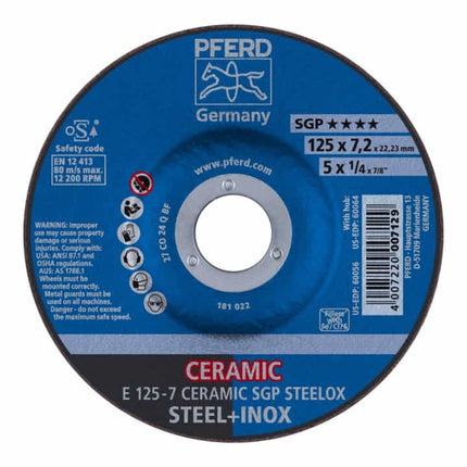 PFERD CERAMIC SGP STEELOX grinding disc D125xS7mm ( 4000843237 )