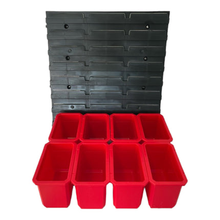 Qbrick System Container Set No. 2 Workshop wall 39 x 35 cm with 8 containers for System ONE and System TWO cases