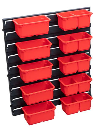 Qbrick System Set di contenitori n. 3 Parete dell'officina 39 x 35 cm con 10 contenitori per PRO Organiser 100 Expert / 200 Expert / PRO Drawer 3