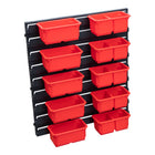 Qbrick System Container Set Nr. 3 Paroi d'atelier 39 x 35 cm avec 10 étagères pour PRO Organizer 100 Expert / 200 Expert / PRO Drawer 3