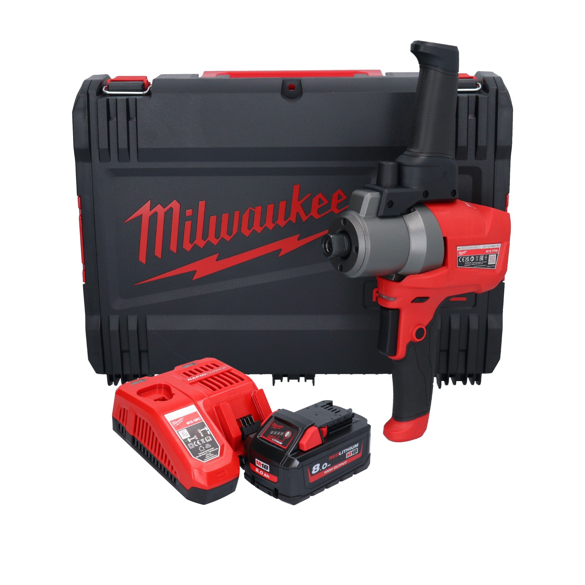 Milwaukee M18 FPM 801X Akku Ruehrgeraet 18 V 20 l Brushless 1x Akku 8 0 Ah Ladegeraet HD Box 0 - toolbrothers