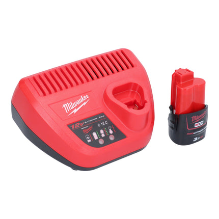 Pistola de cartuchos a batería Milwaukee M12 PCG/400A-301 12 V 400 ml + 1x batería 3,0 Ah + cargador