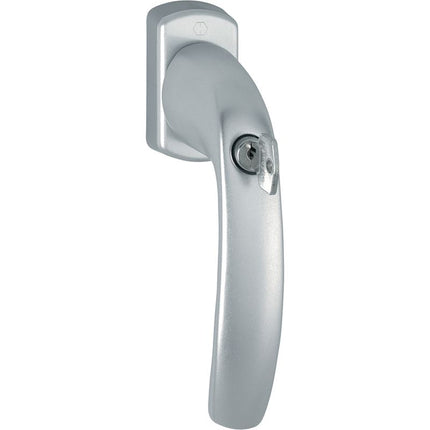HOPPE window handle New York 0810SVS/U10 aluminium F9 / steel-coloured ( 3000203581 )