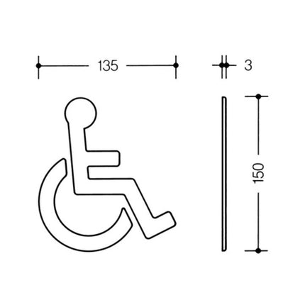 HEWI Símbolo sin barrera 801.91.030 Poliamida color nº 90 ( 3000206399 )