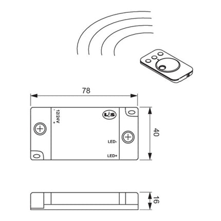 L&S LED radio-variateur set suivant 12 V ( 3000550093 )