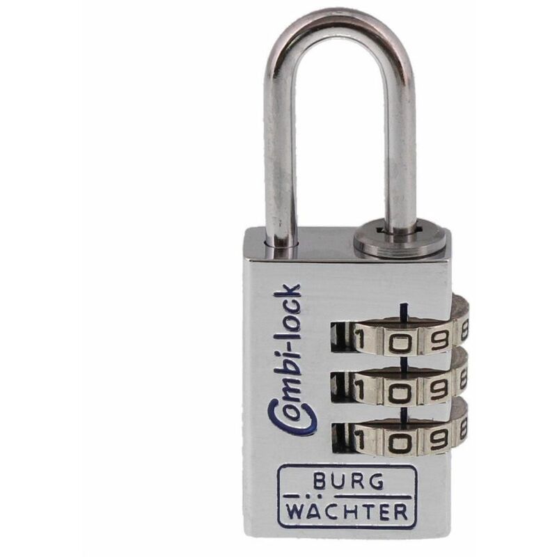BURG-WÄCHTER Zahlenvorhangschloss Combi Lock 90 Chromo Schlosskörperbreite 20 mm ( 3324027034 )