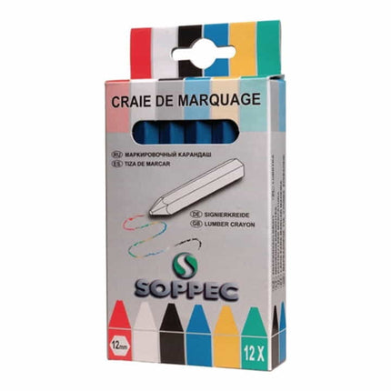 SOPPEC Craie de marquage boîte avec 12 un.en bleu ( 4000354931 )