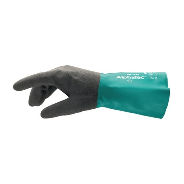 Guantes químicos ANSELL AlphaTec 58-430 talla 9 verde botella/gris antracita ( 4000371412 )