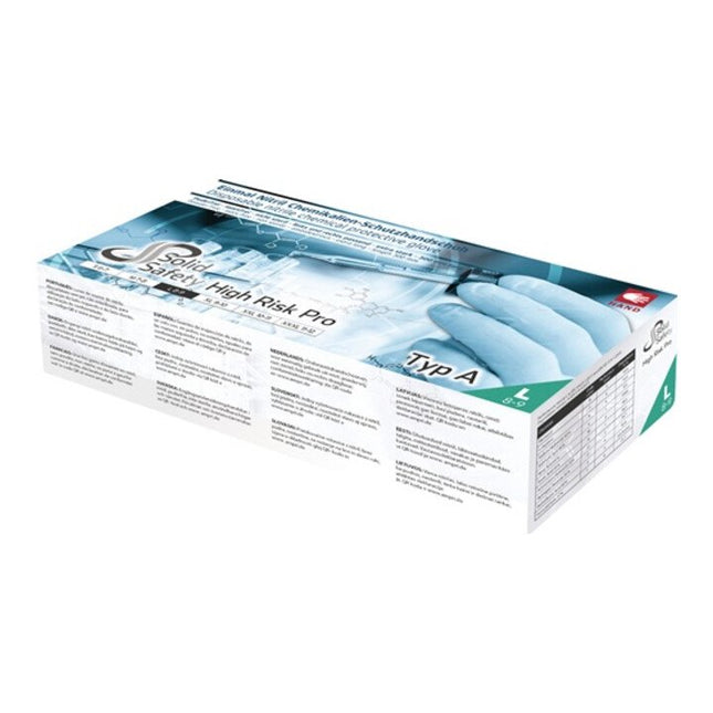 Rękawice jednorazowe AMPRI HighRisk Pro rozmiar L niebieskie ŚOI kategorii III ( 4000391030 )