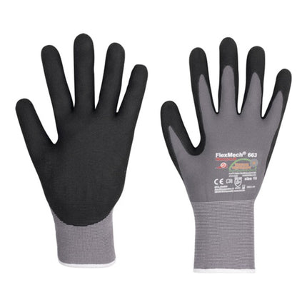 Guantes HONEYWELL FlexMech 663 talla 6 gris/negro ( 4000391106 )