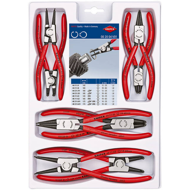Juego de alicates para arandelas KNIPEX 8 piezas SB perforación ( 4000795291 )