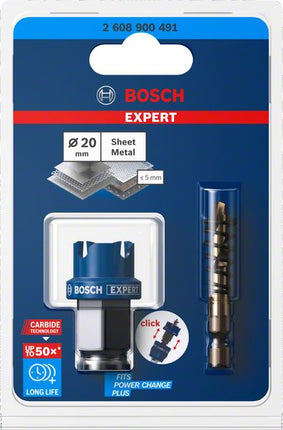 Sierra perforadora BOSCH Expert Sierra para chapa-Ø 20 mm profundidad de corte 5 mm ( 4000800268 )