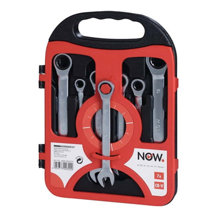 NOW ratchet ring spanner set 7-piece spanner widths 8-19 mm ( 4000802070 )