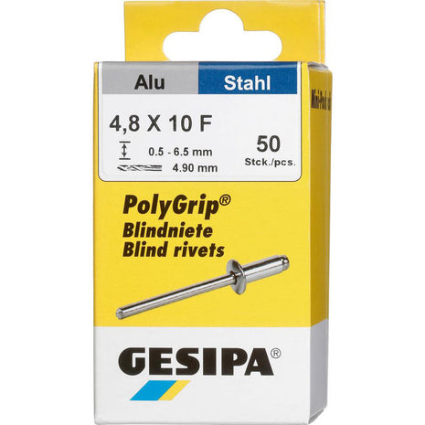 GESIPA blind rivet PolyGrip(R) rivet shank d x l 4.8 x 10 mm ( 4000813761 )