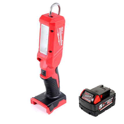 Milwaukee M18 IL-501 Akku Inspektionsleuchte mit 300 Lumen Solo + 1x 5,0 Ah Akku - Toolbrothers