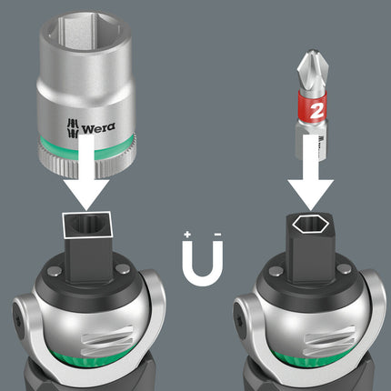 Zestaw kluczy nasadowych WERA 8009 Zyklop Pocket Set 2 19-częściowy 3/8 ″ + 1/4 ″ ( 4000822451 )