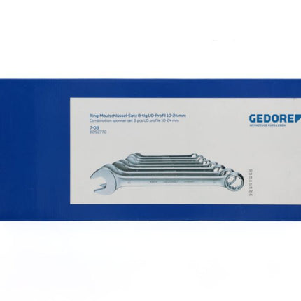 GEDORE Juego de llaves combinadas 7-08 Llave de 8 piezas ancho de llave 10-24 mm ( 4000823620 )