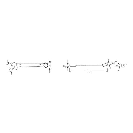 STAHLWILLE Clé mixte OPEN-BOX 13 SW 14 mm longueur 165 mm ( 4000826009 )