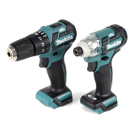Makita CLX 205 AJ HP332D 10,8 V Akku Schlagbohrschrauber und TD111D Akku Schlagschrauber + 2 x 2,0 Ah Akku + Ladegerät - Toolbrothers