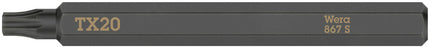 WERA Bit 867 S TORX 20 x 70 mm 1/4 ″ TORX 20 Longitud 70 mm ( 4000827264 )