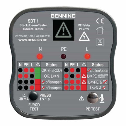 BENNING SDT 1 tester per prese di corrente con contatto di terra ( 4000828811 )