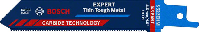 BOSCH Reciprocating saw blade Expert Thin Tough Metal Length 115 mm Width 19 mm ( 4000837491 )