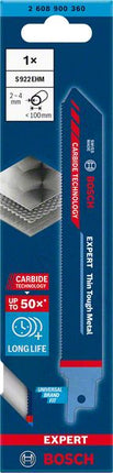 BOSCH reciprocating saw blade Expert Thin Tough Metal length 150 mm width 19 mm ( 4000837492 )