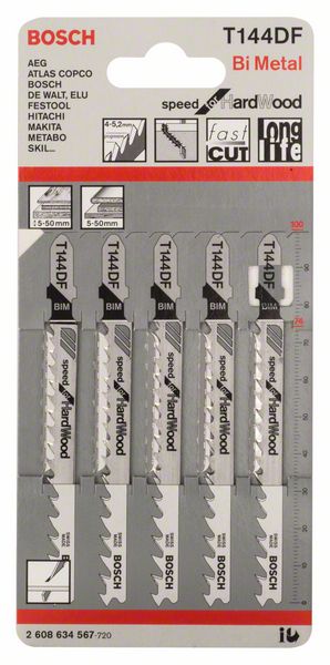 BOSCH jigsaw blade T 144 DF total length 100 mm ( 4000837515 )