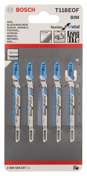 BOSCH Stichsägeblatt T 118 EOF Gesamtlänge 83 mm ( 4000837566 )