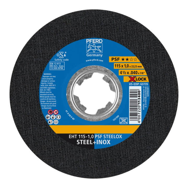 Disco da taglio PFERD X-LOCK PSF STEELOX D125x1mm diritto ( 4000840243 )