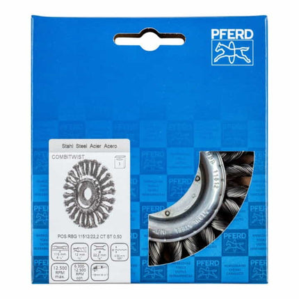 PFERD Wheel brush RBG 12512/22,2 CT ST 0,50 Ø 125 mm Wire thickness 0,5 mm ( 4000841215 )