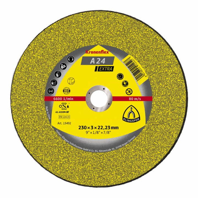 Disco de corte KLINGSPOR A 24 Extra D230x3mm recto ( 4000841434 )